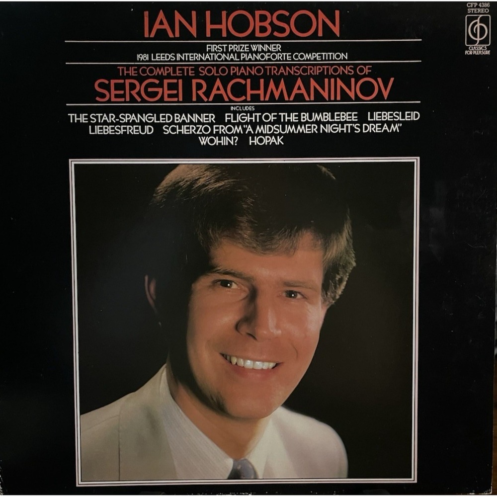 Ian Hobson Rachmaninov Complete Solo Piano Transcriptions 1982 UK LP CFP 4386